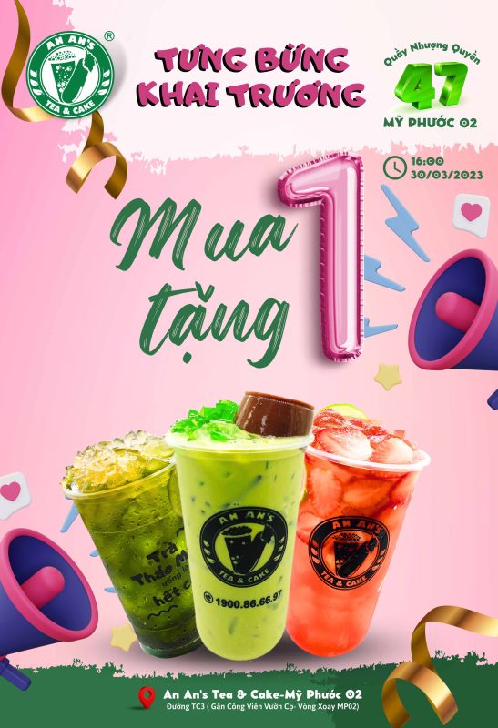 khai trương anans teacake 47 mỹ phước 02